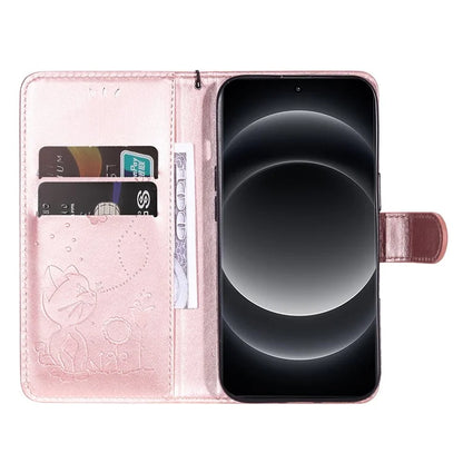 KT Imprinting Flower Series-4 For Xiaomi 14 Ultra Cover Leather Phone Case with Wallet Card Holder