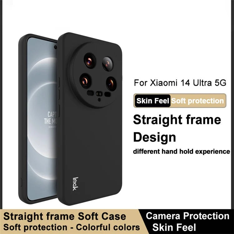 IMAK UC-4 Series for Xiaomi 14 Ultra Slim Case Straight Edge Soft TPU Phone Cover