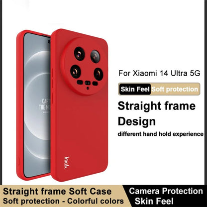 IMAK UC-4 Series for Xiaomi 14 Ultra Slim Case Straight Edge Soft TPU Phone Cover