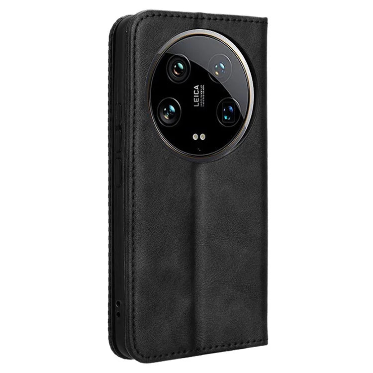 For Xiaomi 14 Ultra Case Vintage Leather Magnetic Flip Phone Cover