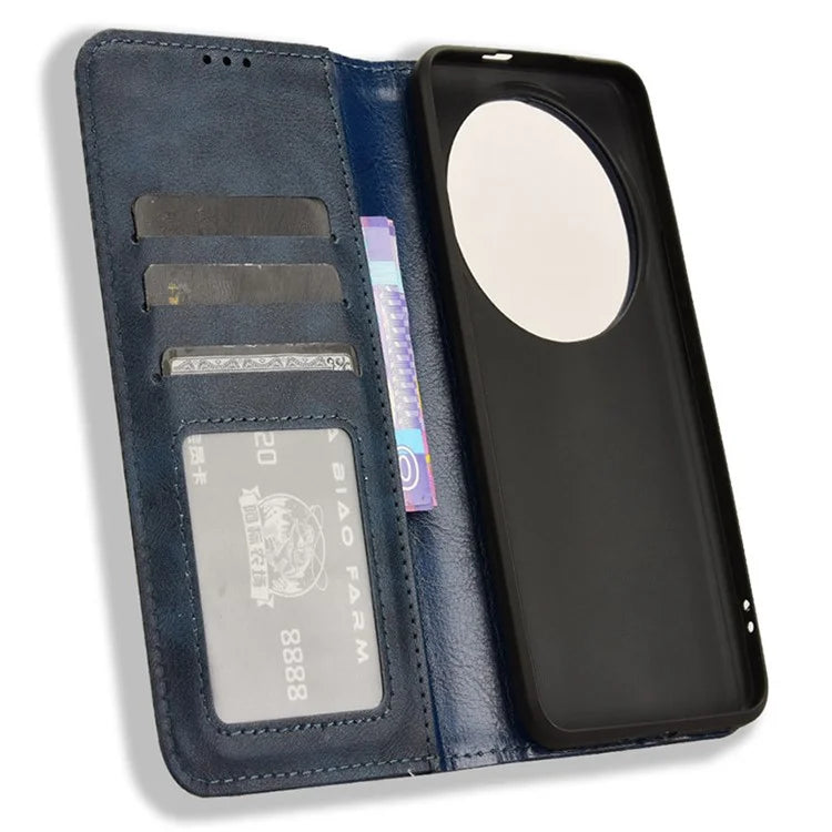 For Xiaomi 14 Ultra Case Vintage Leather Magnetic Flip Phone Cover