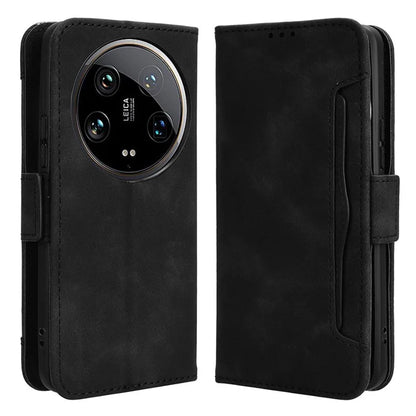For Xiaomi 14 Ultra Case with Multiple Card Holders TPU Interior Protective PU Leather Cover