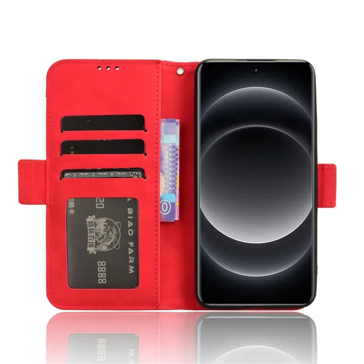 For Xiaomi 14 Ultra Case with Multiple Card Holders TPU Interior Protective PU Leather Cover