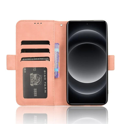 For Xiaomi 14 Ultra Case with Multiple Card Holders TPU Interior Protective PU Leather Cover