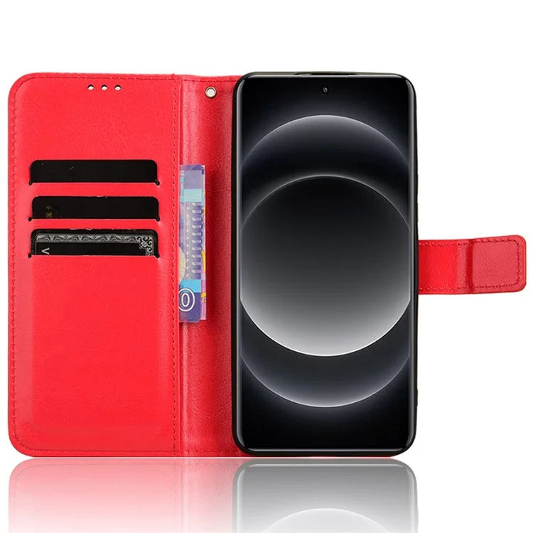 For Xiaomi 14 Ultra Leather Cover Wallet Crazy Horse Texture Shockproof Phone Case