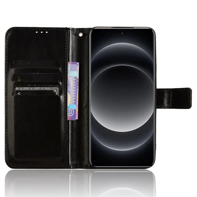 For Xiaomi 14 Ultra Leather Cover Wallet Crazy Horse Texture Shockproof Phone Case