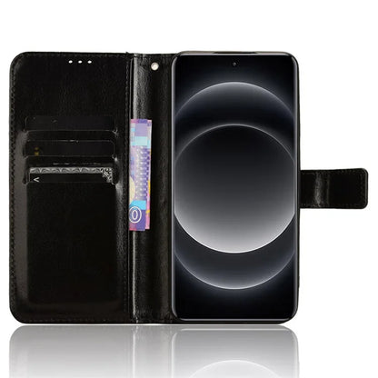 For Xiaomi 14 Ultra Leather Cover Wallet Crazy Horse Texture Shockproof Phone Case