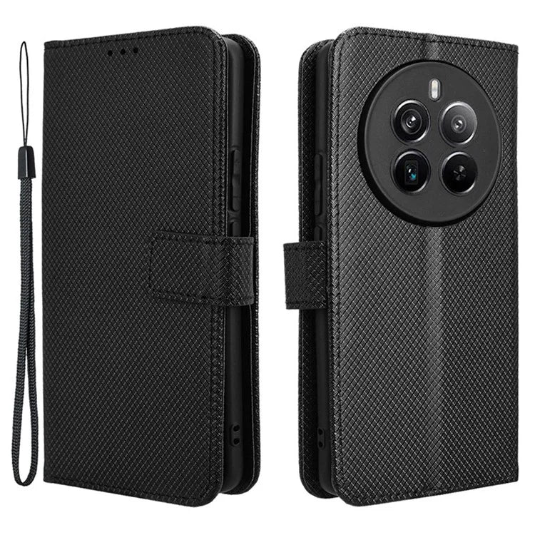 For Realme 12 Pro 5G / 12 Pro+ 5G Case Stand Shockproof TPU Inner Shell Leather Phone Cover