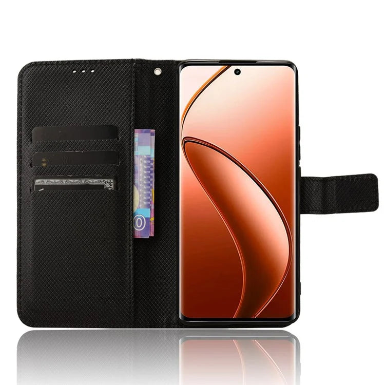 For Realme 12 Pro 5G / 12 Pro+ 5G Case Stand Shockproof TPU Inner Shell Leather Phone Cover