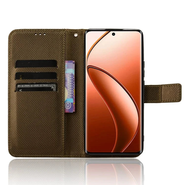 For Realme 12 Pro 5G / 12 Pro+ 5G Case Stand Shockproof TPU Inner Shell Leather Phone Cover