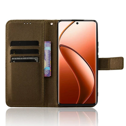 For Realme 12 Pro 5G / 12 Pro+ 5G Case Stand Shockproof TPU Inner Shell Leather Phone Cover