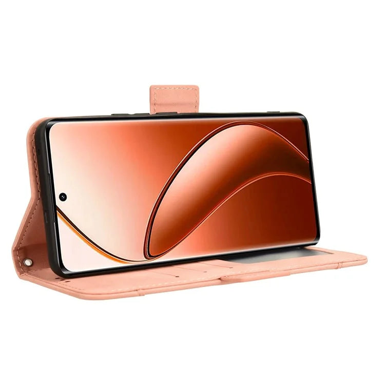For Realme 12+ 5G / Narzo 70 Pro 5G Case PU Leather Stand Multiple Card Holders Phone Cover