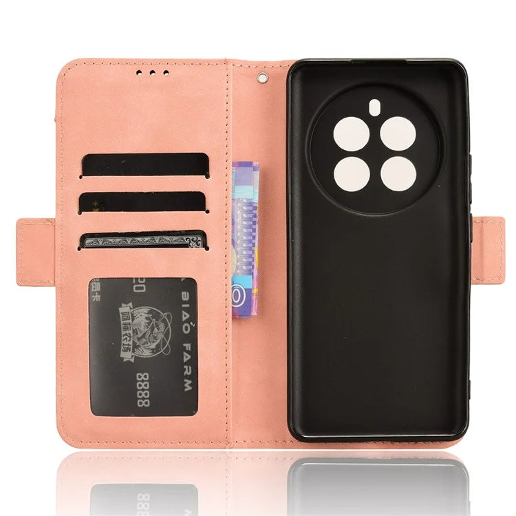 For Realme 12+ 5G / Narzo 70 Pro 5G Case PU Leather Stand Multiple Card Holders Phone Cover