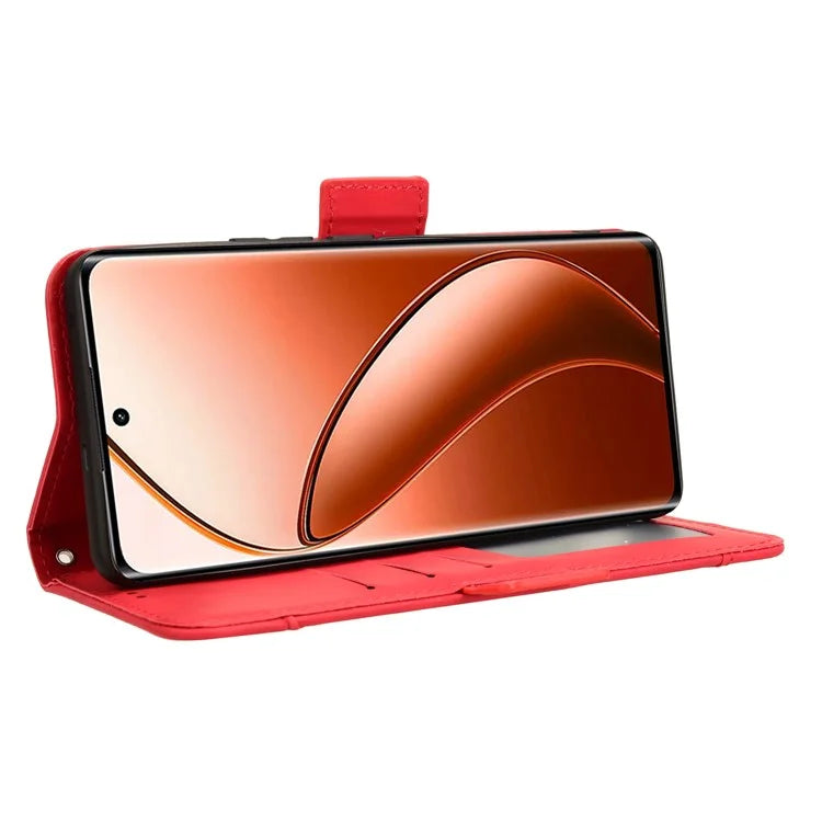 For Realme 12+ 5G / Narzo 70 Pro 5G Case PU Leather Stand Multiple Card Holders Phone Cover