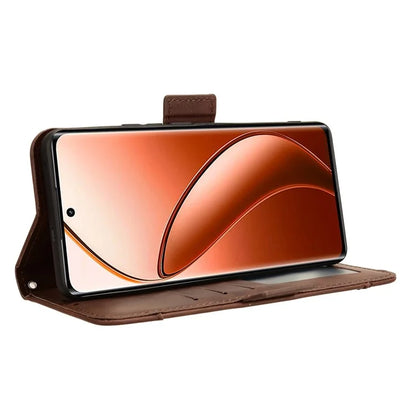 For Realme 12+ 5G / Narzo 70 Pro 5G Case PU Leather Stand Multiple Card Holders Phone Cover