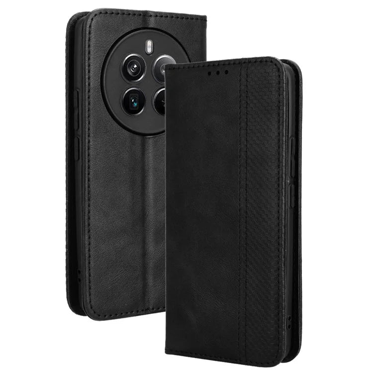 For Realme 12 Pro 5G / 12 Pro+ 5G Case Shockproof TPU Shell Leather Retro Texture Phone Cover
