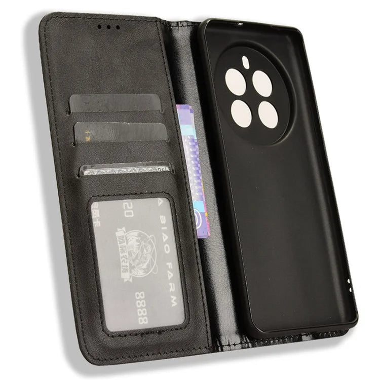 For Realme 12 Pro 5G / 12 Pro+ 5G Case Shockproof TPU Shell Leather Retro Texture Phone Cover