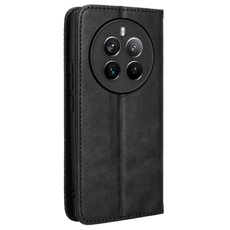 For Realme 12 Pro 5G / 12 Pro+ 5G Case Shockproof TPU Shell Leather Retro Texture Phone Cover