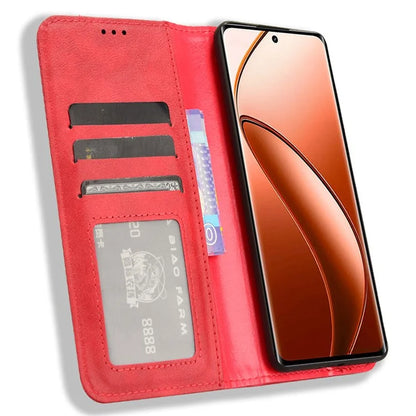 For Realme 12 Pro 5G / 12 Pro+ 5G Case Shockproof TPU Shell Leather Retro Texture Phone Cover