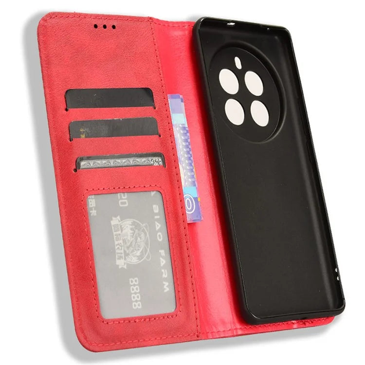 For Realme 12 Pro 5G / 12 Pro+ 5G Case Shockproof TPU Shell Leather Retro Texture Phone Cover