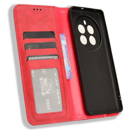 For Realme 12 Pro 5G / 12 Pro+ 5G Case Shockproof TPU Shell Leather Retro Texture Phone Cover