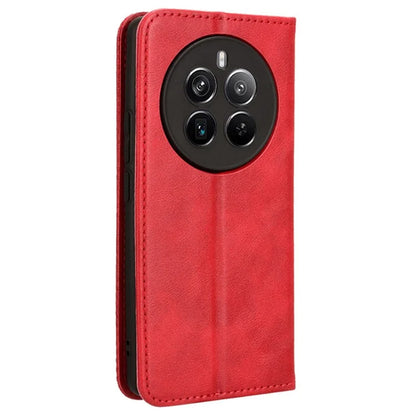 For Realme 12 Pro 5G / 12 Pro+ 5G Case Shockproof TPU Shell Leather Retro Texture Phone Cover