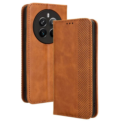 For Realme 12 Pro 5G / 12 Pro+ 5G Case Shockproof TPU Shell Leather Retro Texture Phone Cover