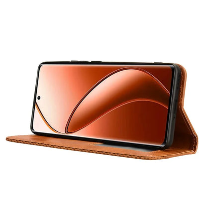 For Realme 12 Pro 5G / 12 Pro+ 5G Case Shockproof TPU Shell Leather Retro Texture Phone Cover
