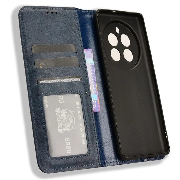For Realme 12 Pro 5G / 12 Pro+ 5G Case Shockproof TPU Shell Leather Retro Texture Phone Cover