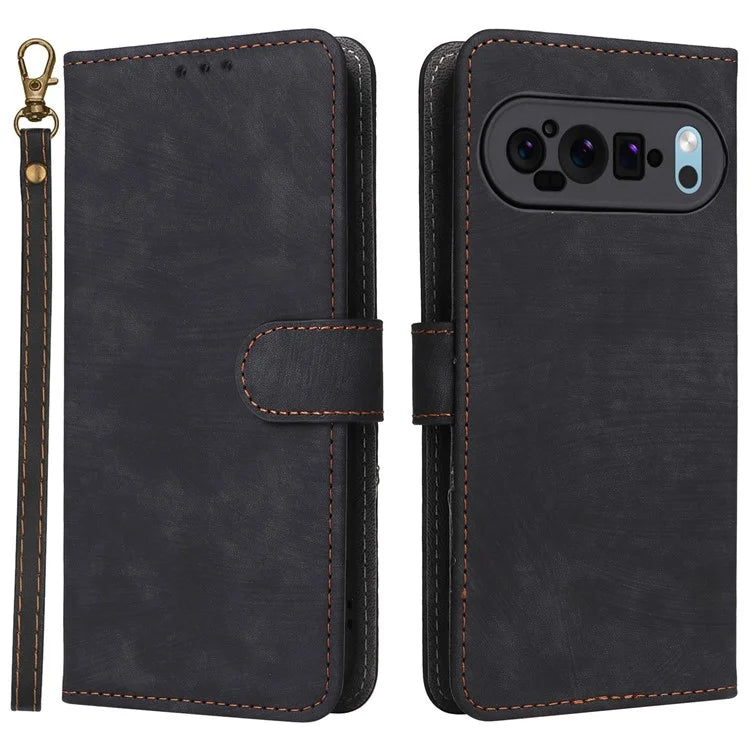 For Google Pixel 9 Pro Case RFID Blocking Wallet Flip PU Leather Cover
