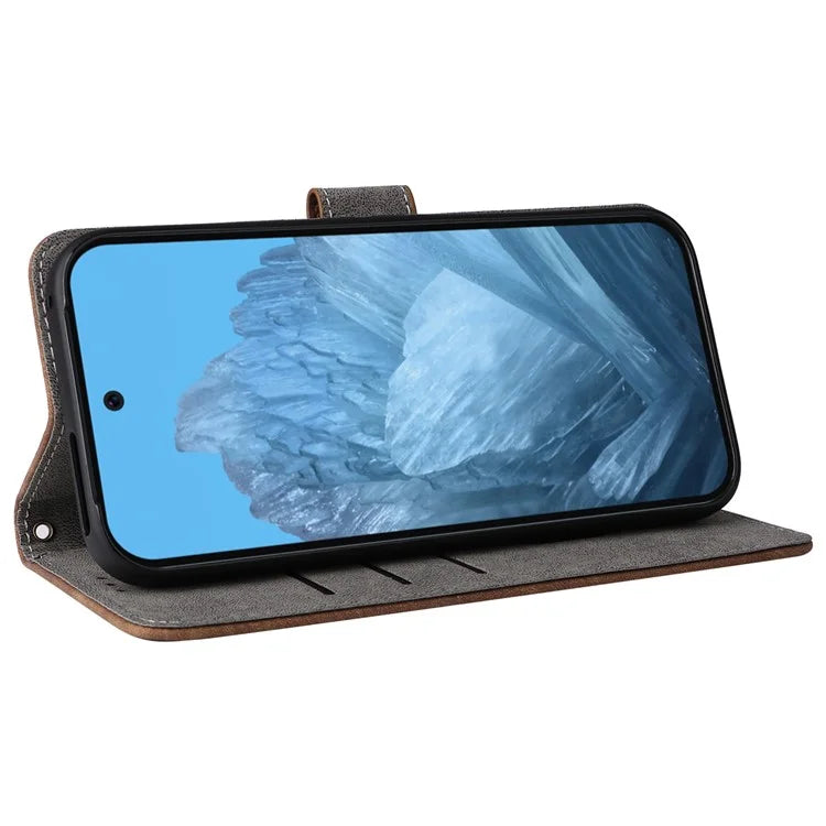 For Google Pixel 9 Pro Case RFID Blocking Wallet Flip PU Leather Cover