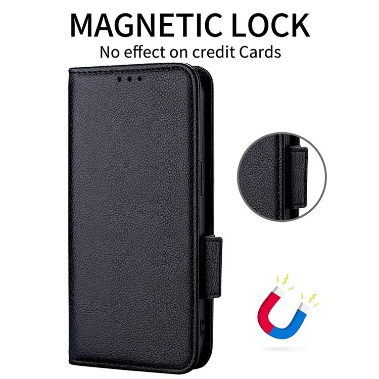 For Xiaomi 14 Ultra Wallet Case Litchi Texture Leather Protective Phone Cover with Strap