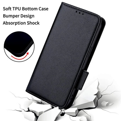 For Xiaomi 14 Ultra Wallet Case Litchi Texture Leather Protective Phone Cover with Strap