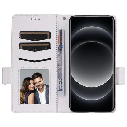 For Xiaomi 14 Ultra Wallet Case Litchi Texture Leather Protective Phone Cover with Strap