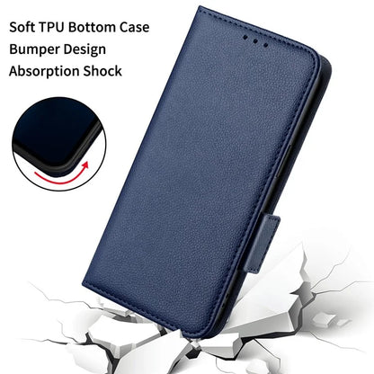 For Xiaomi 14 Ultra Wallet Case Litchi Texture Leather Protective Phone Cover with Strap