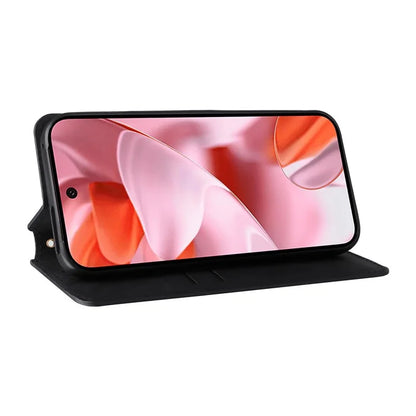 For Google Pixel 9 Wallet Case PU Leather Rhombus Imprinted Stand Phone Cover