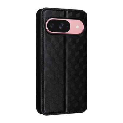 For Google Pixel 9 Wallet Case PU Leather Rhombus Imprinted Stand Phone Cover