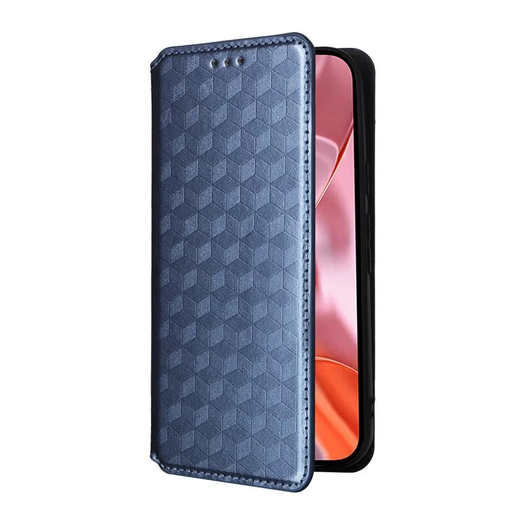 For Google Pixel 9 Wallet Case PU Leather Rhombus Imprinted Stand Phone Cover