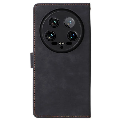 For Xiaomi 14 Ultra Phone Case with Hand Strap PU Leather RFID Blocking Wallet Cover