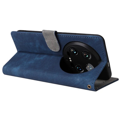 For Xiaomi 14 Ultra Phone Case with Hand Strap PU Leather RFID Blocking Wallet Cover