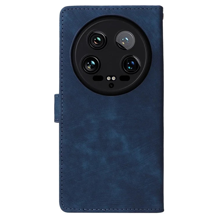 For Xiaomi 14 Ultra Phone Case with Hand Strap PU Leather RFID Blocking Wallet Cover