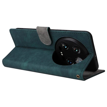 For Xiaomi 14 Ultra Phone Case with Hand Strap PU Leather RFID Blocking Wallet Cover