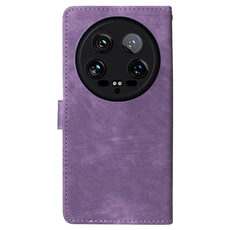 For Xiaomi 14 Ultra Phone Case with Hand Strap PU Leather RFID Blocking Wallet Cover