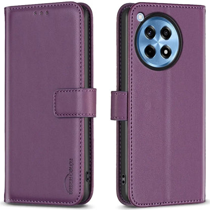 BINFEN COLOR BF17 For OnePlus 12R 5G / Ace 3 5G Wallet Case Magnetic Closing Stand Phone Cover