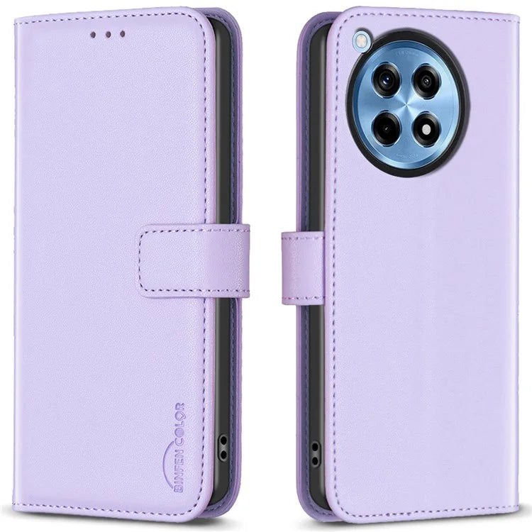 BINFEN COLOR BF17 For OnePlus 12R 5G / Ace 3 5G Wallet Case Magnetic Closing Stand Phone Cover