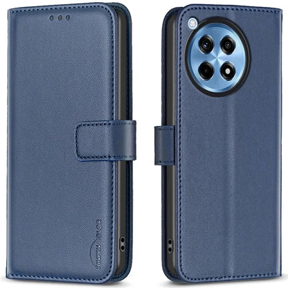BINFEN COLOR BF17 For OnePlus 12R 5G / Ace 3 5G Wallet Case Magnetic Closing Stand Phone Cover