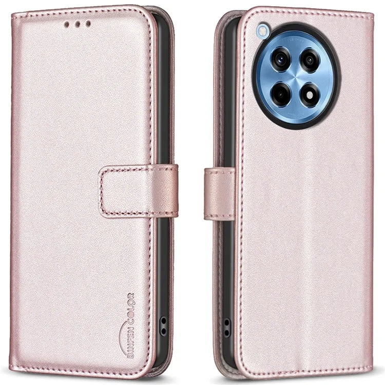 BINFEN COLOR BF17 For OnePlus 12R 5G / Ace 3 5G Wallet Case Magnetic Closing Stand Phone Cover