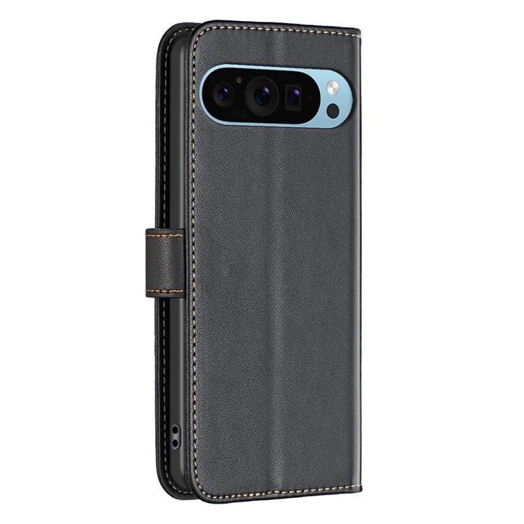 BINFEN COLOR BF17 For Google Pixel 9 Magnetic Phone Case Drop-proof Leather Card Slots Cover