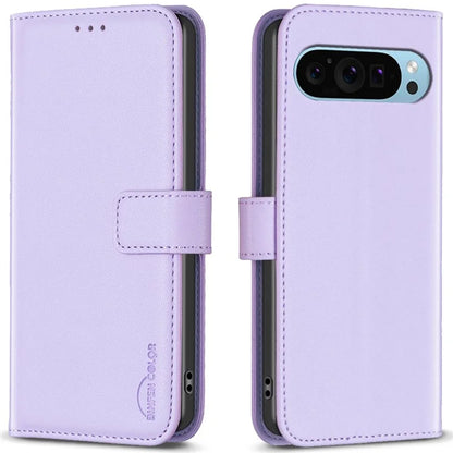 BINFEN COLOR BF17 For Google Pixel 9 Magnetic Phone Case Drop-proof Leather Card Slots Cover