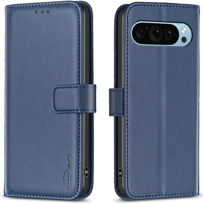 BINFEN COLOR BF17 For Google Pixel 9 Magnetic Phone Case Drop-proof Leather Card Slots Cover